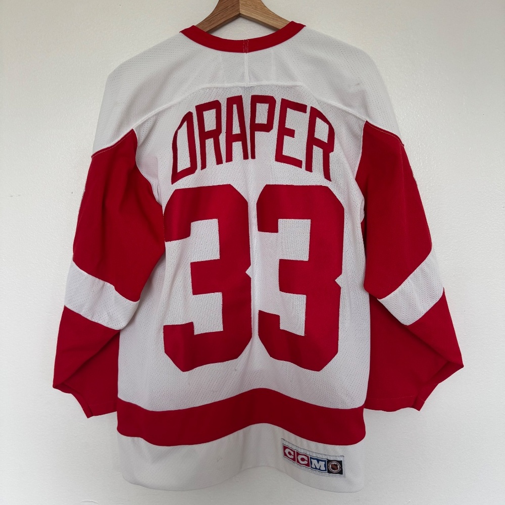 Vintage CCM Kris Draper Detroit Red Wings NHL Hockey Jersey Mens Medium